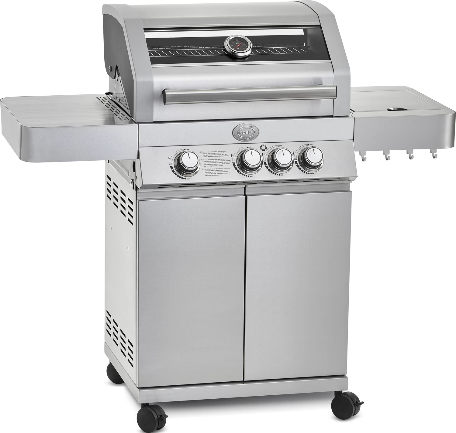 Rösle Gasgrill Videro G3 Edelstahl - Modell 2023 Inkl. Abdeckhaube 3 Rösle Gasgrill Videro G3 Edelstahl - Modell 2023 Inkl. Abdeckhaube