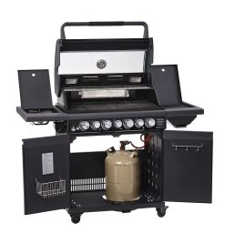 Rösle Gasgrill Magnum PRO G4-S Inkl. Abdeckhaube - Modell 2023 -Günstiges Grill Geschäft Roesle Magnum Pro G4 S Gasgrill Station 25560 all open 3