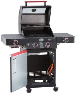 Rösle Videro G2-S VARIO+ Schwarz Gasgrill - FC Bayern Edition -Günstiges Grill Geschäft Roesle Videro G2 S FC Bayern offen