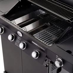 Rösle Gasgrill BBQ-Station Videro G4-S Vario+ Nero Schwarz - Modell 2023 - X-DEAL Inkl. Abdeckhaube -Günstiges Grill Geschäft Roesle Videro G4 S Vario NERO matt schwarz Gusseisenroste