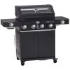 Rösle Gasgrill Videro G4-S Vario+ Nero Schwarz - Modell 2023 - X-DEAL Inkl. Abdeckhaube, Grillplatte Und Drehspieß