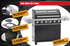 Rösle Gasgrill Videro G6-S VARIO+ Schwarz - Modell 2023 - SMART Deal Inkl. Grillfürst Grill Control + Abdeckhaube Und Grillplatte -Günstiges Grill Geschäft Roesle Videro G6 S Vario Highlights