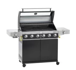 Rösle Gasgrill Videro G6-S VARIO+ Schwarz - Modell 2023 - SMART Deal Inkl. Grillfürst Grill Control + Abdeckhaube Und Grillplatte -Günstiges Grill Geschäft Roesle Videro G6 S Vario schwarz 25527 Deckel