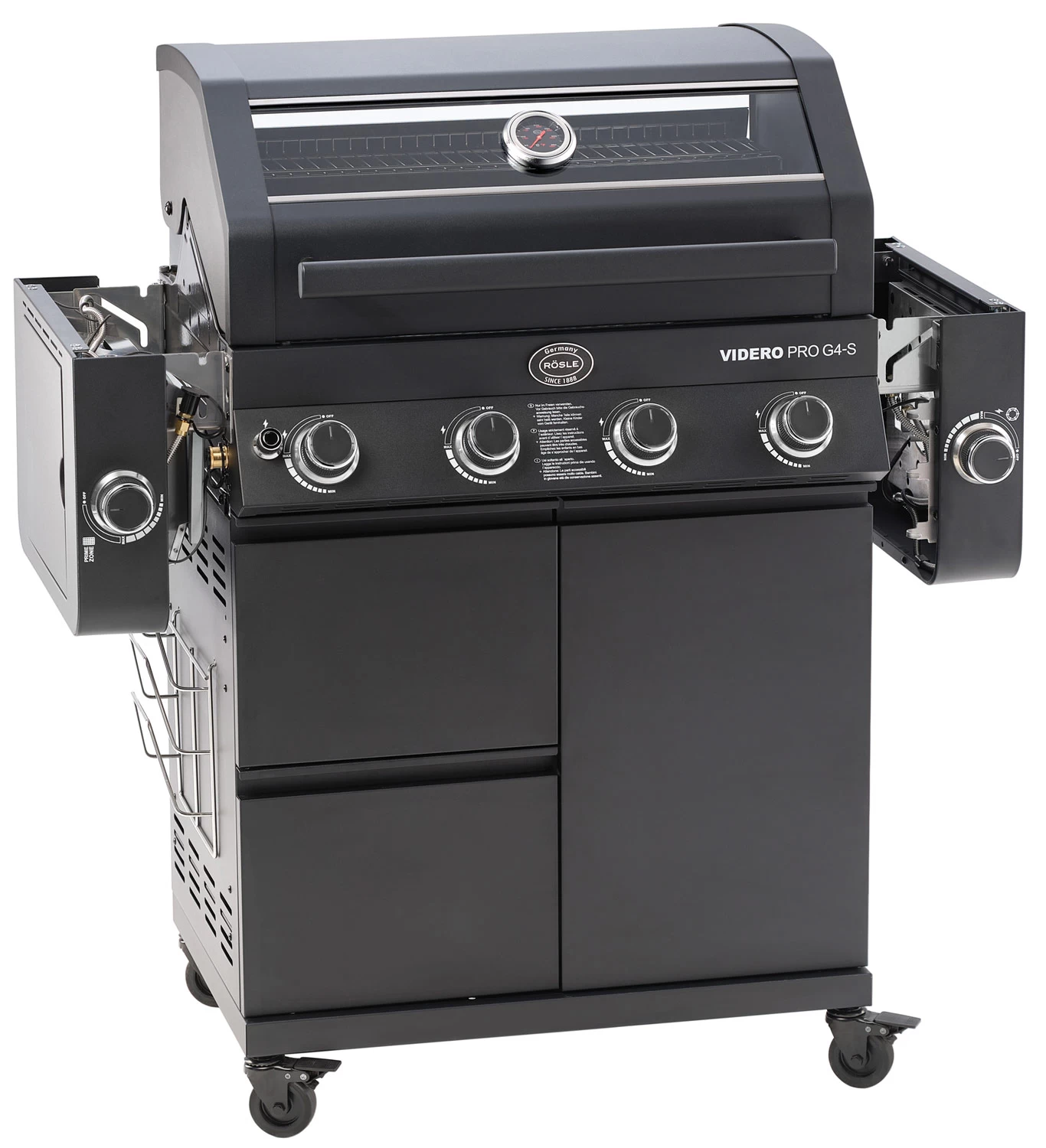 Rösle Gasgrill Videro Pro G4-S Vario+ Mattschwarz - Modell 2023 4 Rösle Gasgrill Videro Pro G4-S Vario+ Mattschwarz - Modell 2023 – Bild 2