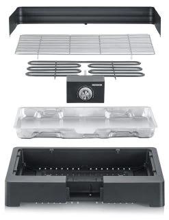 Severin Elektro Tischgrill Mit Grillrost - 2.200 Watt -Günstiges Grill Geschäft Severin Elektro Tischgrill PG8565 Aufbau