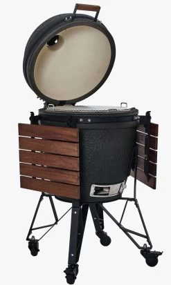 The Bastard Keramikgrill Urban Large - Complete - Schwarz Matt - Modell 2023 20 The Bastard Keramikgrill Urban Large - Complete - Schwarz Matt - Modell 2023 -Günstiges Grill Geschäft The Bastard Urban Large Keramikgrill BU201 Deckel offen