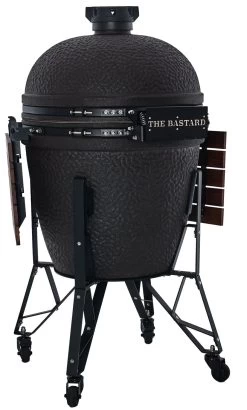 The Bastard Keramikgrill Urban XL - Complete - Schwarz Matt - Modell 2023 -Günstiges Grill Geschäft The Bastard XL Urban Keramikgrill BU210 Seitentisch abgeklappt
