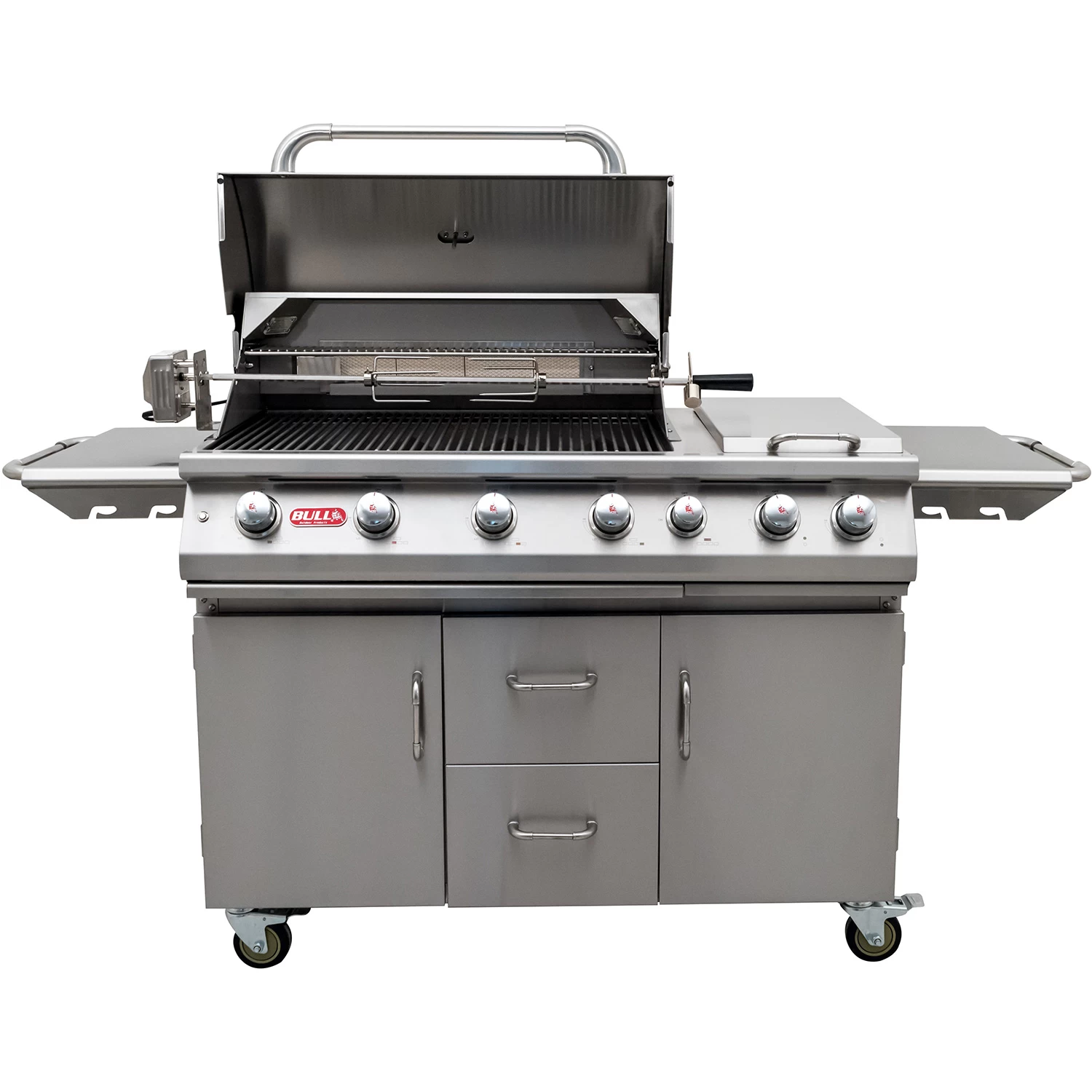 BULL 7 Burner Premium - Gasgrill Mit Infrarot Backburner, Seitenkochstelle Und Rotisserie 3 BULL 7 Burner Premium - Gasgrill Mit Infrarot Backburner, Seitenkochstelle Und Rotisserie