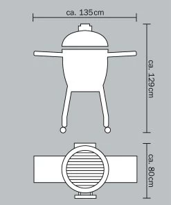 Monolith Grill LeChef Red Mit Gestell Und Seitentischen MG23R - Set - Auslaufmodell -Günstiges Grill Geschäft monolith lechef abmessungen gestell 201030