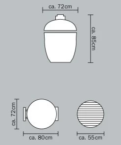 Monolith Grill LeChef Red Ohne Gestell Und Seitentische MG23RNC - Set -Günstiges Grill Geschäft monolith lechef abmessungen korpus 201030