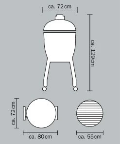 Monolith Grill LeChef Red Mit Gestell Und Seitentischen MG23R - Set - Auslaufmodell -Günstiges Grill Geschäft monolith lechef abmessungen ohne ablagen