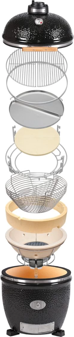 Monolith Grill CLASSIC BBQ GURU - PRO-Serie 1.0 Schwarz - MIT Gestell Und Seitentischen -Günstiges Grill Geschäft monolith pro serie aufbau 2