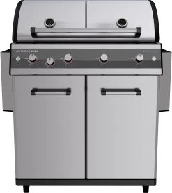 Outdoorchef Dualchef S 425 G Edelstahl Gasgrill Mit Seitenkocher + Blazing Zone Infrarotbrenner + DGS Gusseisen Grillrost 2 Stk. + DGS Gemüse Grillrost 2 Stk. -Günstiges Grill Geschäft outdoorchef dualchef s 425 g abgeklappt 18 700 2