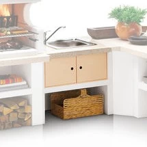 Palazzetti Gartenküche: Modul Spüle, Marmortech Rot 4 Palazzetti Gartenküche: Modul Spüle, Marmortech Rot – Bild 2